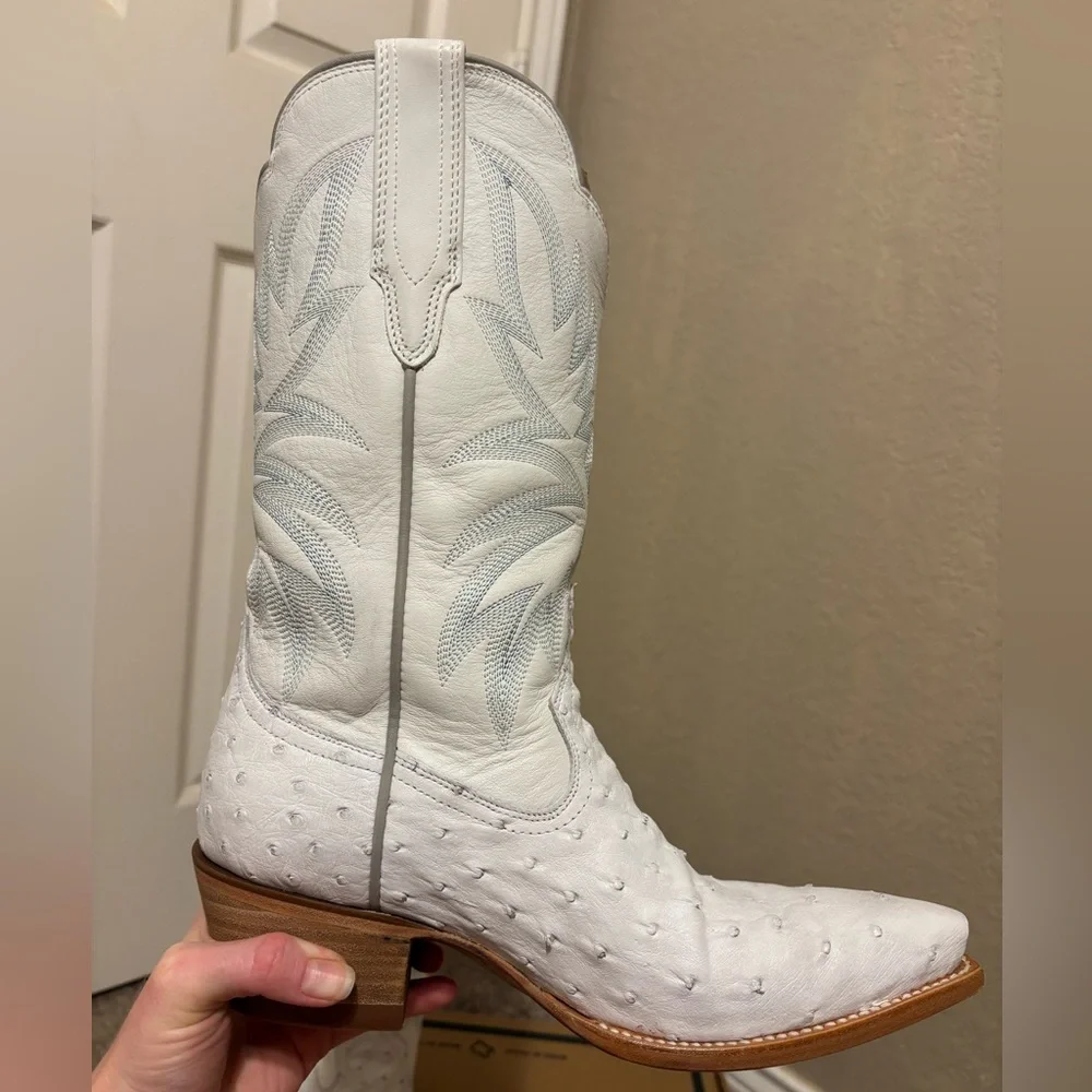Tecovas The Sadie Snow Ostrich Size 9 - Picture 6 of 12